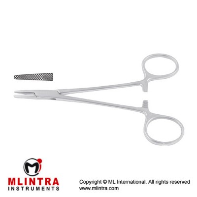 Halsey Needle Holder Serrated Jaws Stainless Steel, 13.5 cm - 5 1/4"